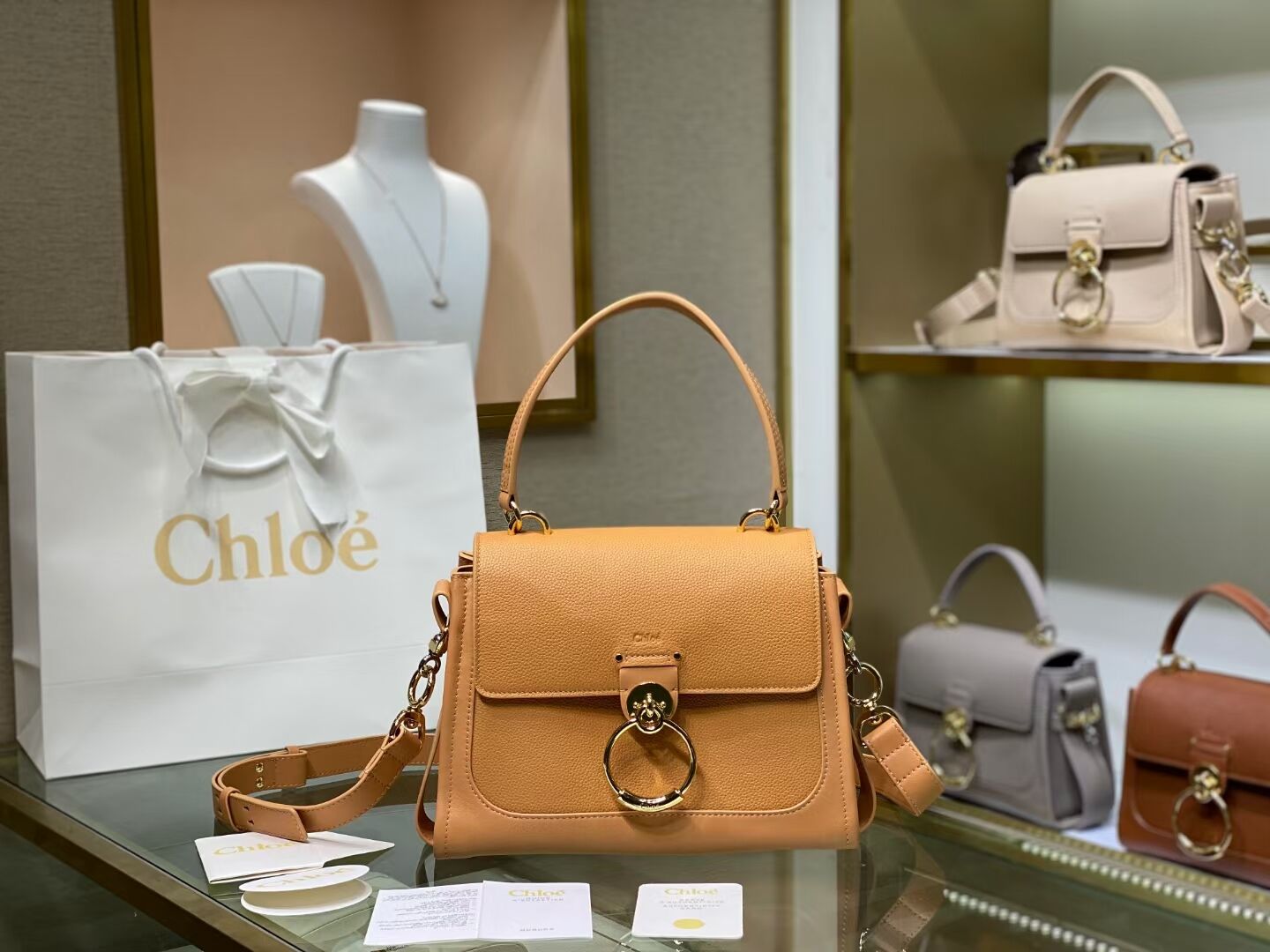 Chloe Original Calfskin Leather Bag C1142L Camel