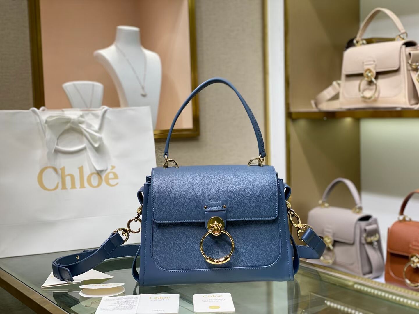 Chloe Original Calfskin Leather Bag C1142L blue