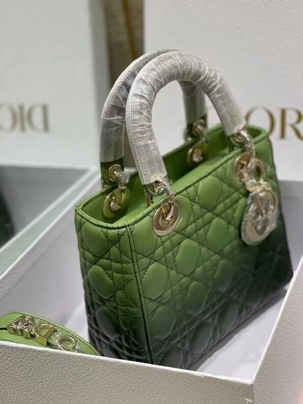 LADY DIOR MY ABCDIOR BAG green Gradient Cannage Lambskin M0538OS