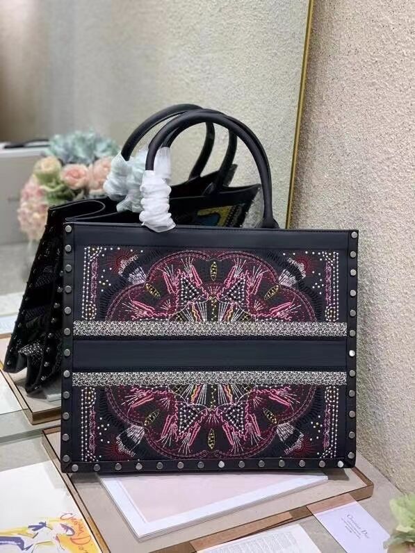 DIOR BOOK TOTE Multicolor Mizza Embroidery M1286ZRHM