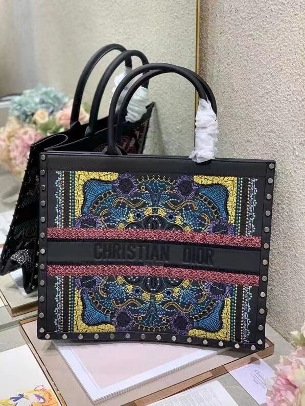 DIOR BOOK TOTE Multicolor Mizza Embroidery M1286ZRHM