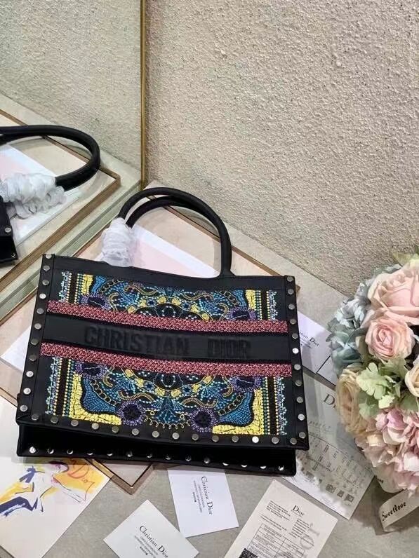 DIOR BOOK TOTE Multicolor Mizza Embroidery M1287ZRHM