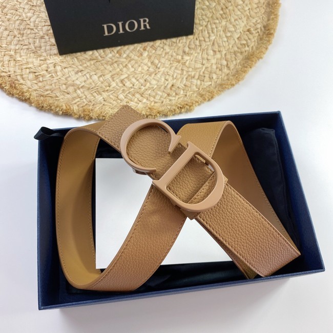 Dior Calf Leather Belt 35MM 2660 apricot