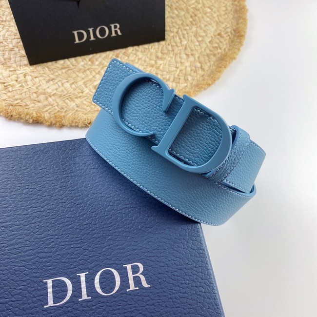 Dior Calf Leather Belt 35MM 2660 blue