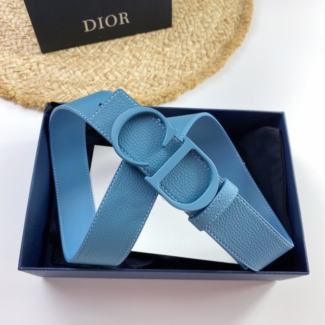 Dior Calf Leather Belt 35MM 2660 blue