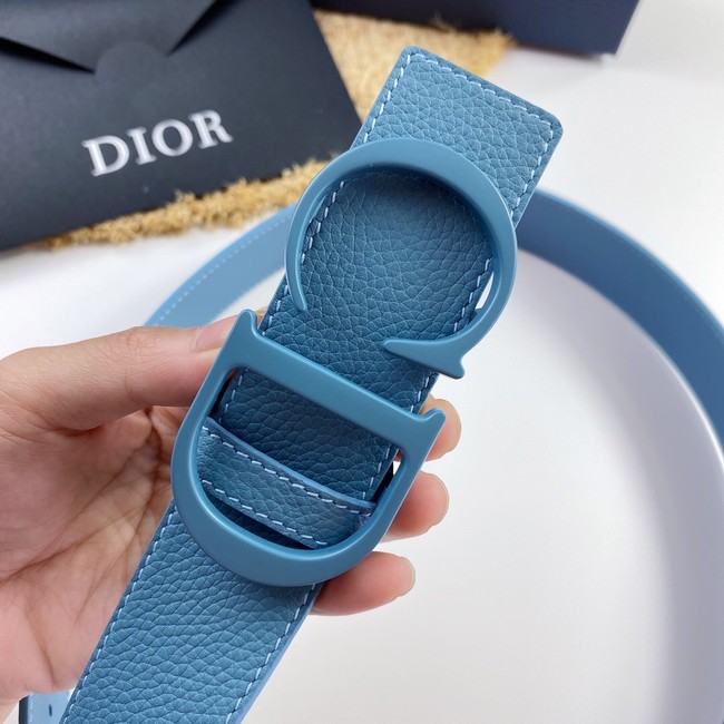 Dior Calf Leather Belt 35MM 2660 blue