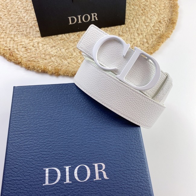 Dior Calf Leather Belt 35MM 2660 white