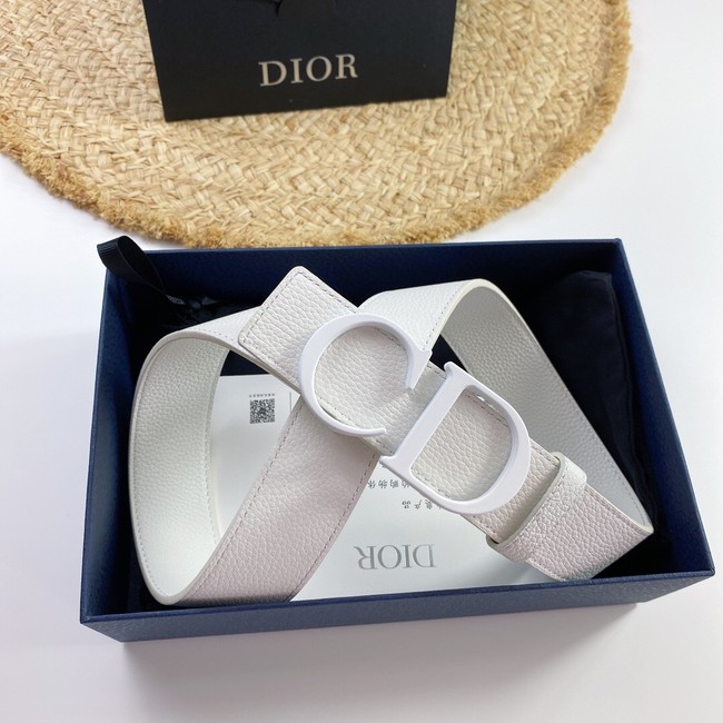 Dior Calf Leather Belt 35MM 2660 white