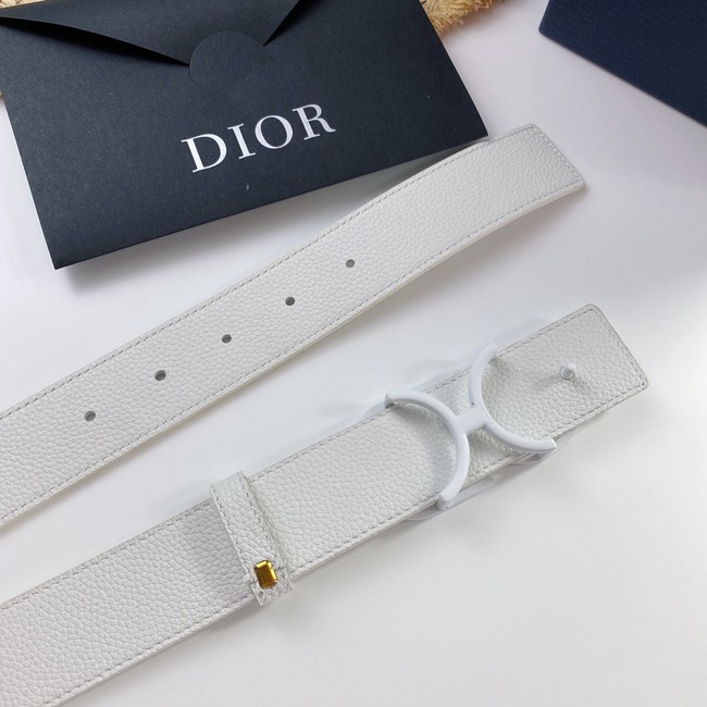 Dior Calf Leather Belt 35MM 2660 white