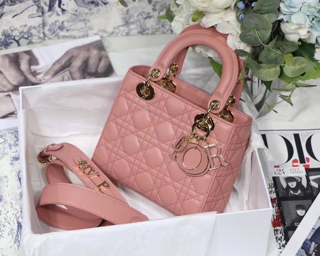 LADY DIOR MY ABCDIOR BAG Cannage Lambskin M0538O pink