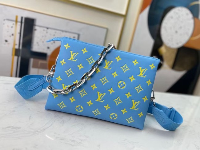 Louis Vuitton COUSSIN PM M58628 light blue&yellow