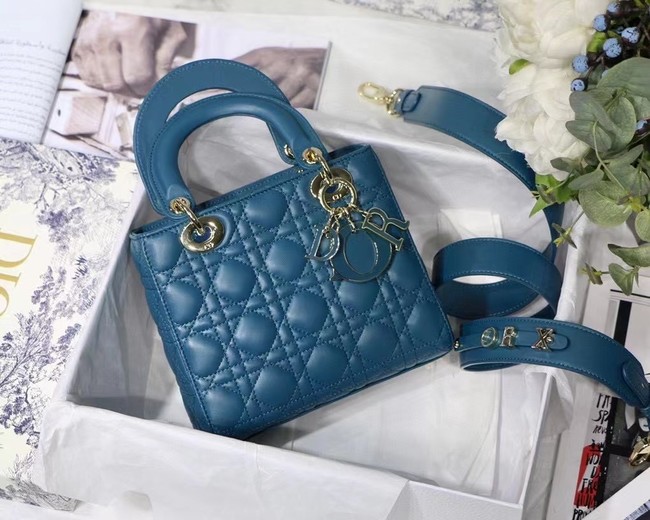 LADY DIOR MY ABCDIOR BAG Cannage Lambskin M0538O blue