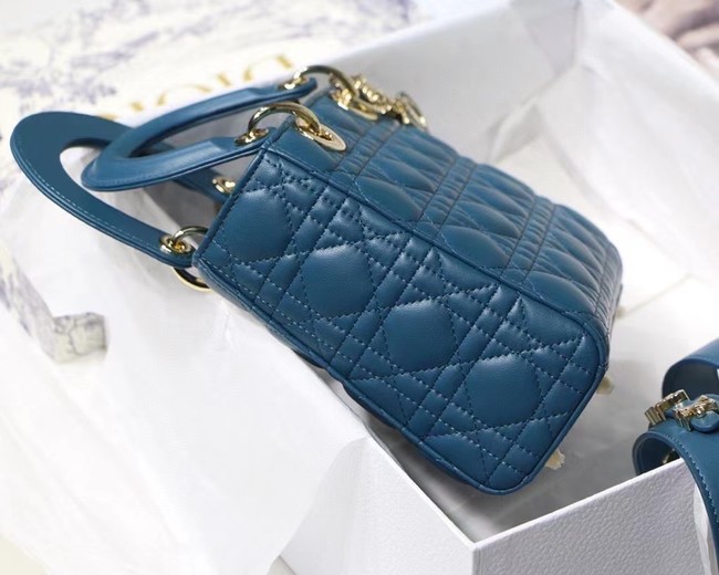 LADY DIOR MY ABCDIOR BAG Cannage Lambskin M0538O blue