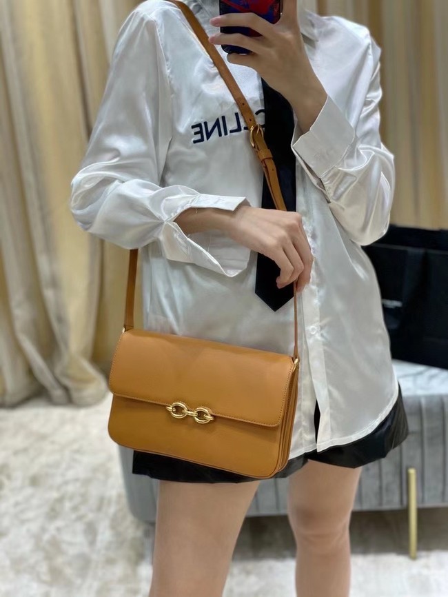 YSL LE MAILLON SATCHEL IN SMOOTH LEATHER 6497952  Apricot