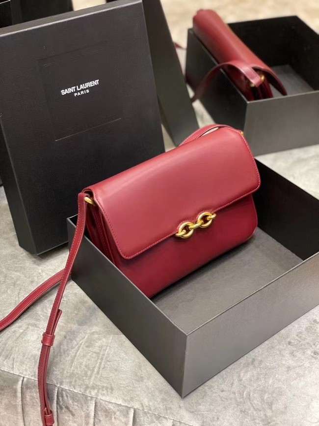 YSL LE MAILLON SATCHEL IN SMOOTH LEATHER 6497952 Burgundy