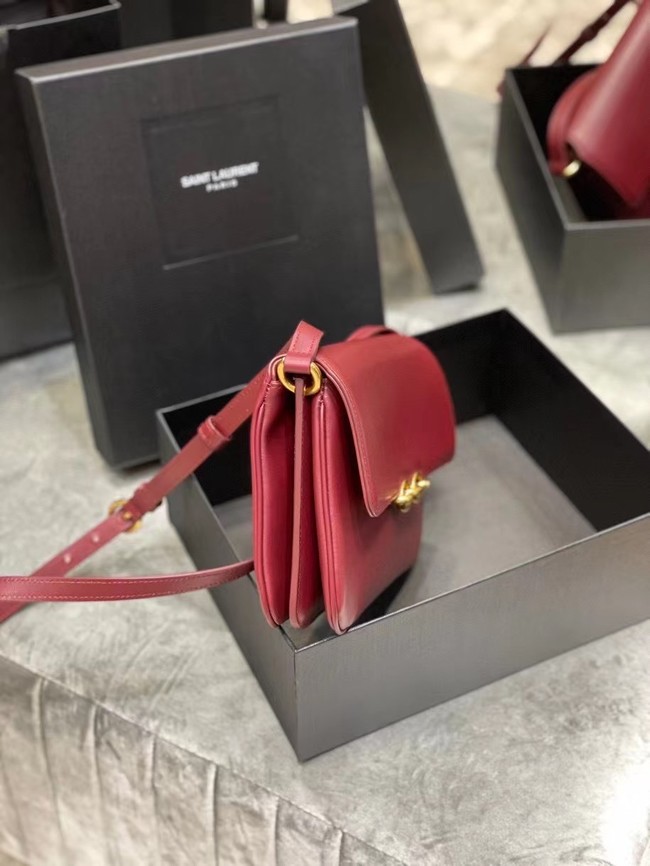 YSL LE MAILLON SATCHEL IN SMOOTH LEATHER 6497952 Burgundy