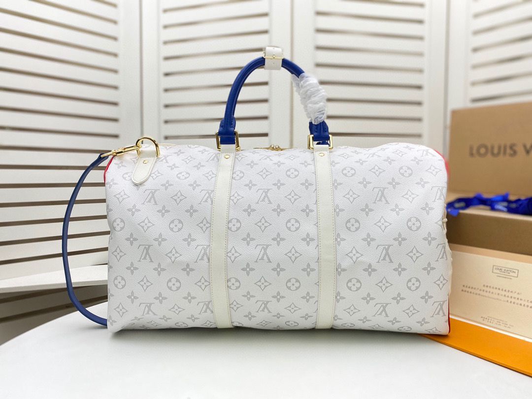 Louis Vuitton KEEPALL BANDOULIERE M41416 M41414 White