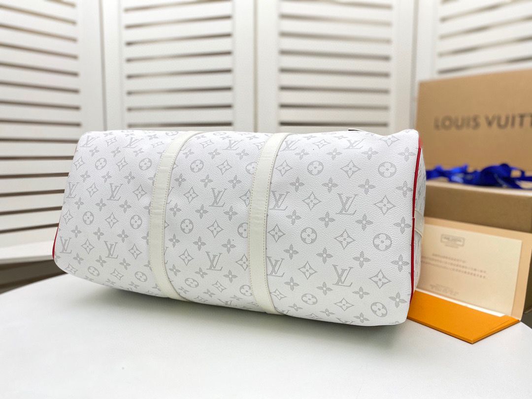 Louis Vuitton KEEPALL BANDOULIERE M41416 M41414 White