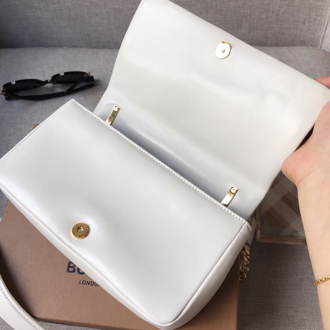 BurBerry Leather Shoulder Bag 7462 White