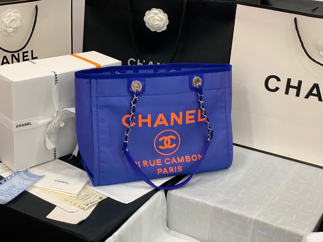 Chanel Original Medium Shopping Bag 67001 Blue
