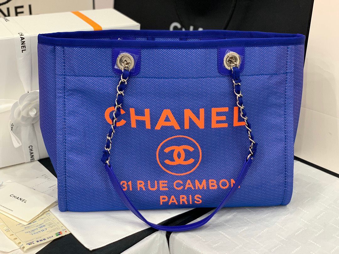 Chanel Original Medium Shopping Bag 67001 Blue