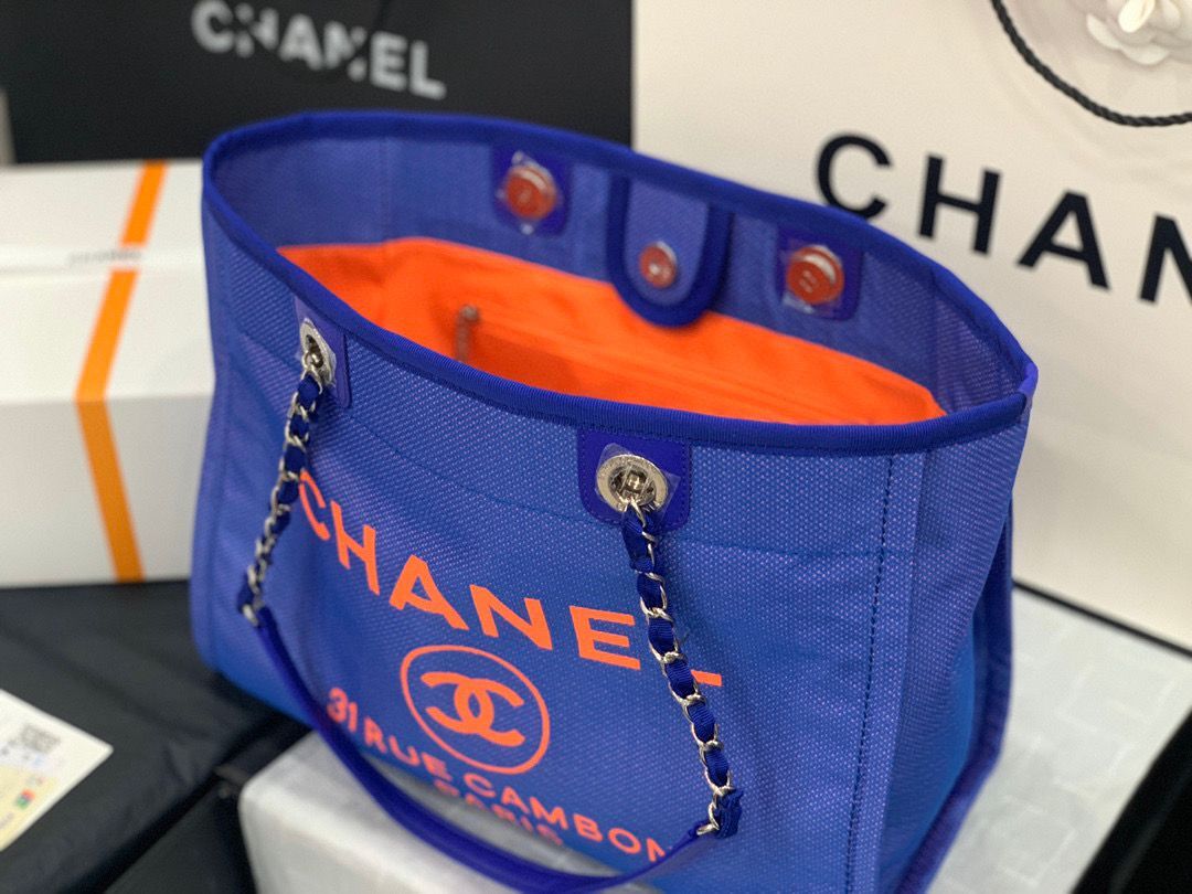 Chanel Original Medium Shopping Bag 67001 Blue