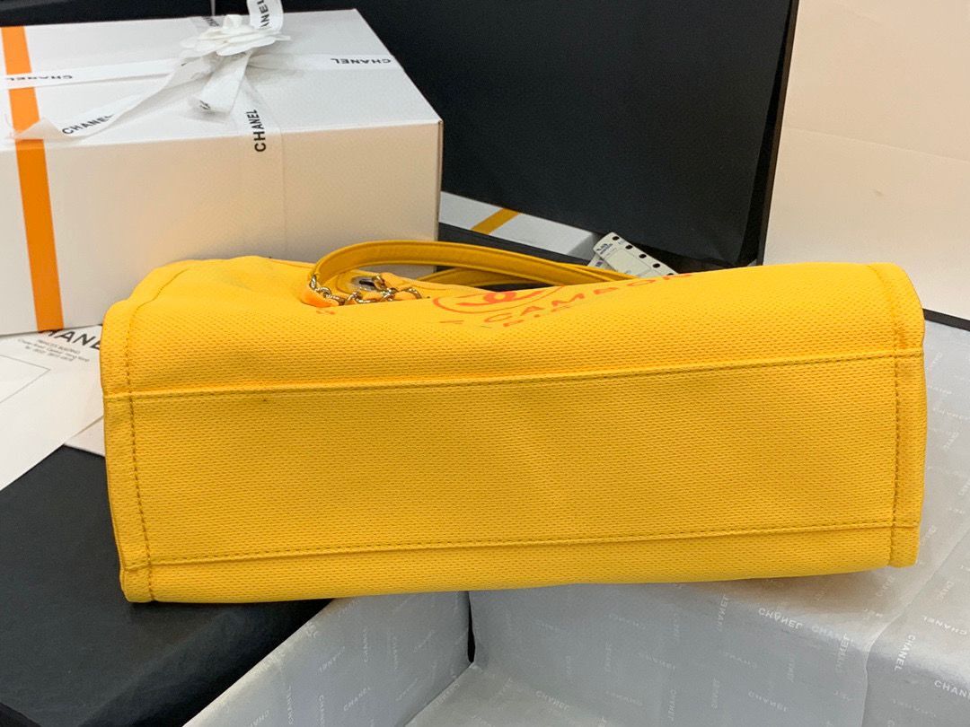 Chanel Original Medium Shopping Bag 67001 Yellow