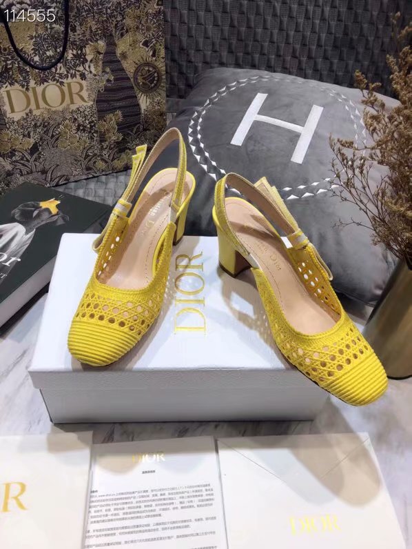 DIOR & MOI SLINGBACK PUMP Mesh Cannage Embroidery Dior777DJ-1