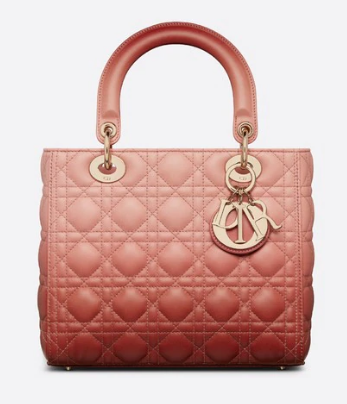 MEDIUM LADY DIOR BAG Pink Gradient Cannage Lambskin M0565OS