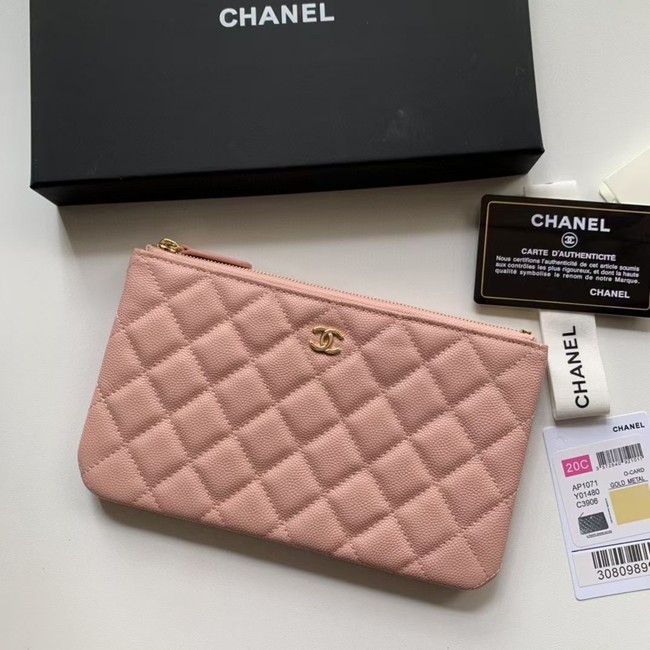 CHANEL 19 Caviar Original Leather Carry on bag AP1060 pink