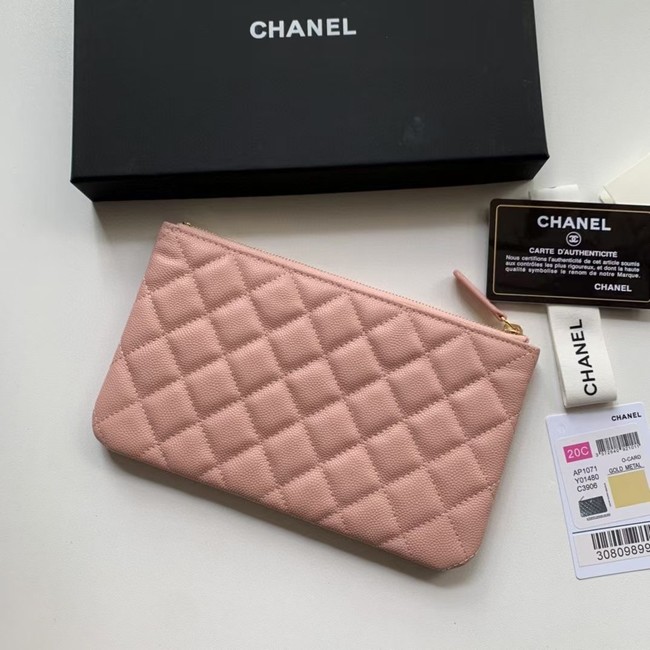 CHANEL 19 Caviar Original Leather Carry on bag AP1060 pink