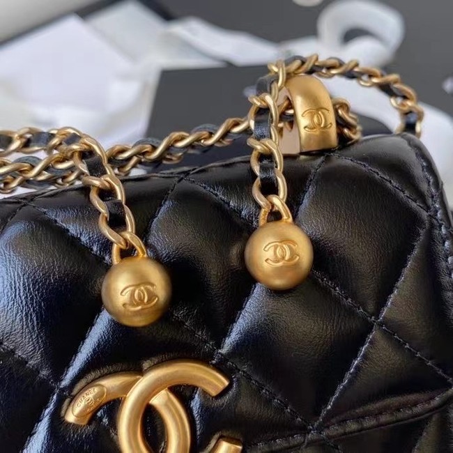 CHANEL mini wallet on chain AP2290 black