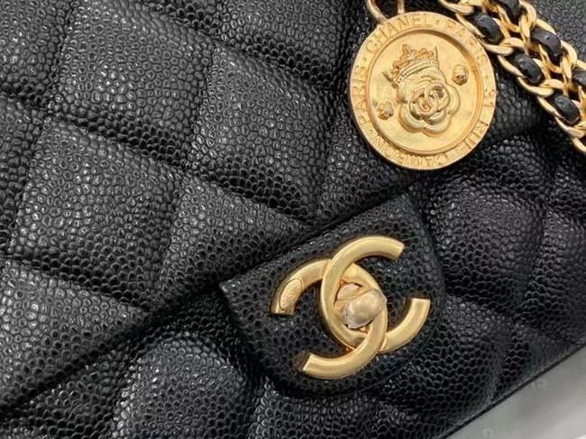 Chanel Flap Shoulder Bag Original leather AS2543 black