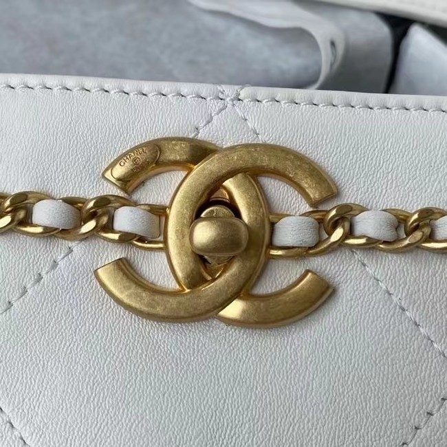 Chanel Original Leather Shopping Bag AS2374 white