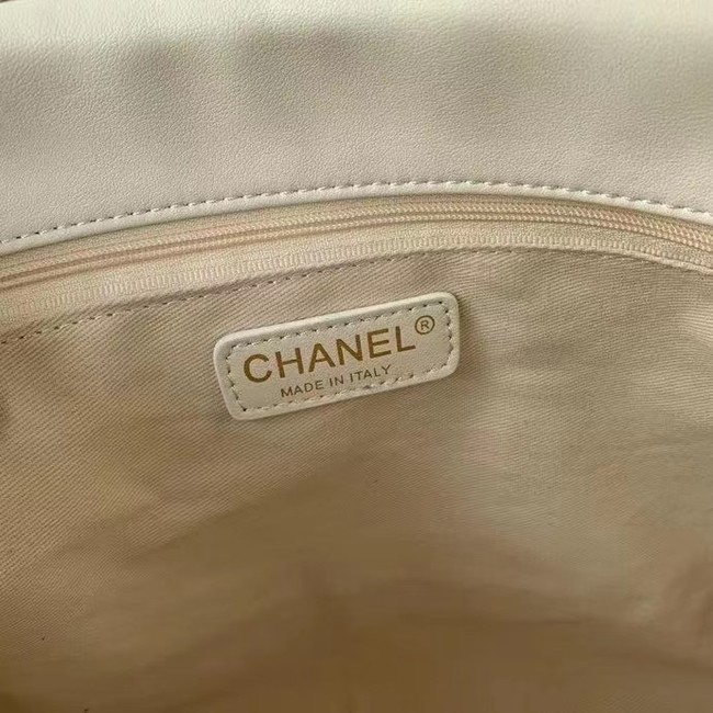 Chanel Original Leather Shopping Bag AS8018 white
