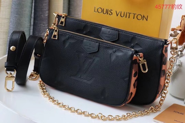 Louis Vuitton grained cowhide leather POCHETTE ACCESSOIRES M45777 Black