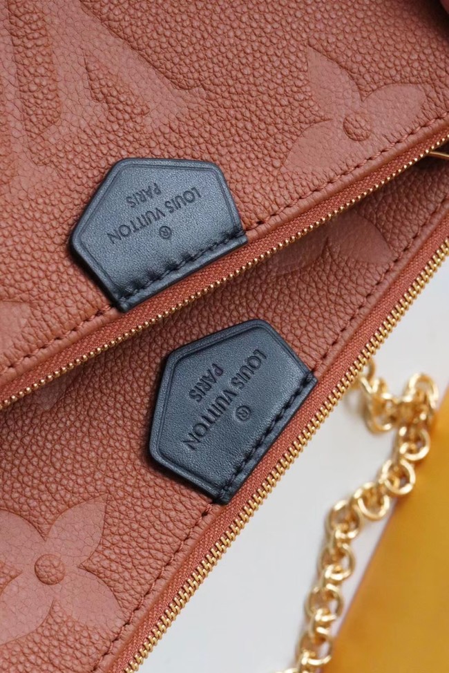 Louis Vuitton grained cowhide leather POCHETTE ACCESSOIRES M45777 Brown