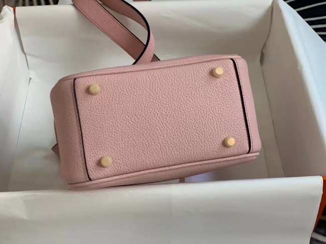 Hermes mini Lindy Original Togo Leather Bag OLD19 pink