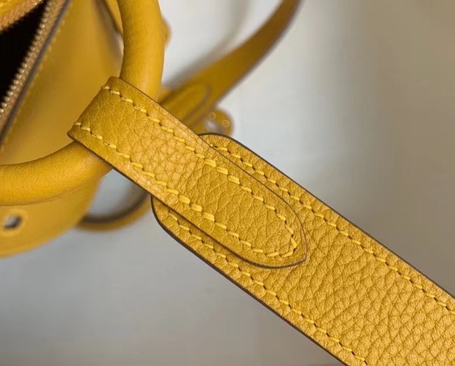 Hermes mini Lindy Original Togo Leather Bag OLD19 yellow