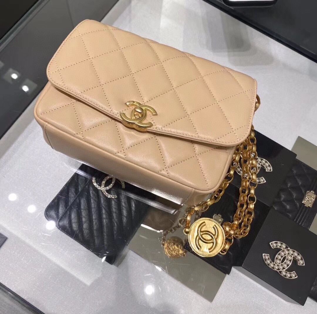 Chanel Flap Shoulder Bag Original Sheepskin leather AS2488