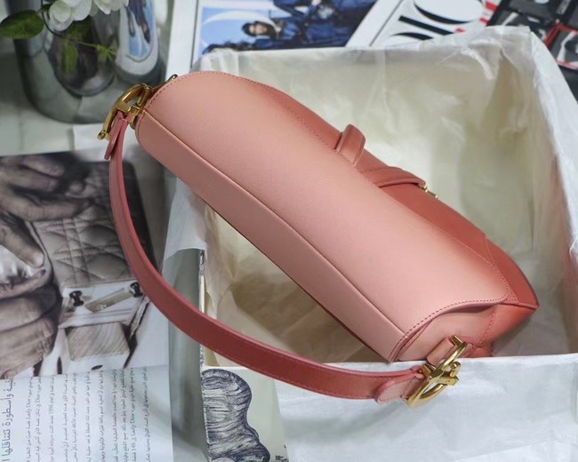DIOR SADDLE BAG Gradient Calfskin M0446C Pink &Shoulder strap
