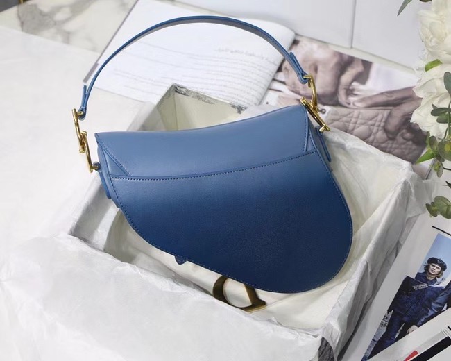 DIOR SADDLE BAG Gradient Calfskin M0446C blue &Shoulder strap