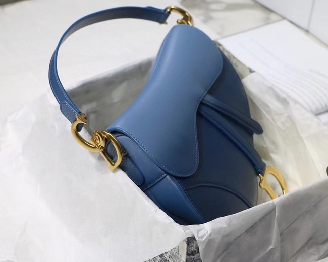 DIOR SADDLE BAG Gradient Calfskin M0446C blue &Shoulder strap