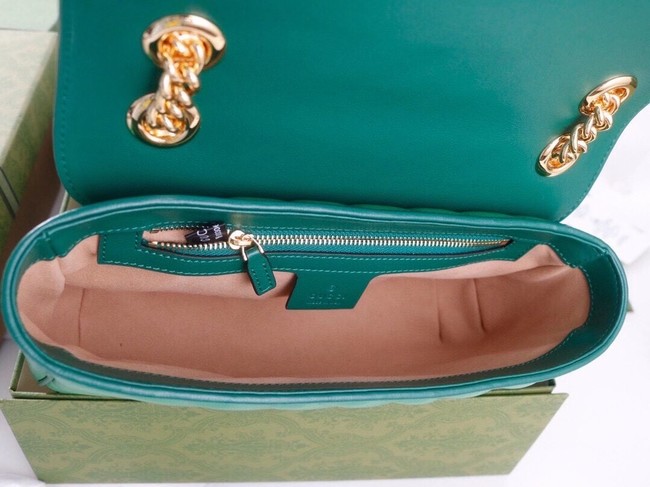 Gucci GG Marmont small shoulder bag 443497 Emerald green