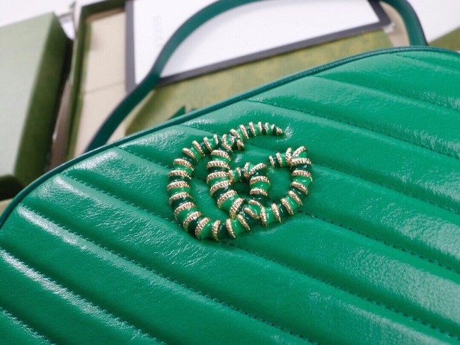 Gucci GG Marmont small shoulder bag 447632 Bright green