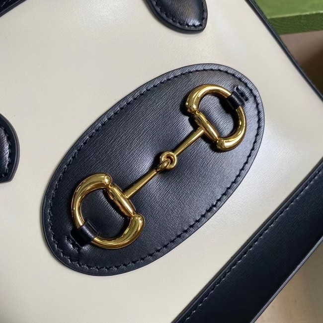 Gucci Horsebit 1955 mini top handle bag 640716 black&white