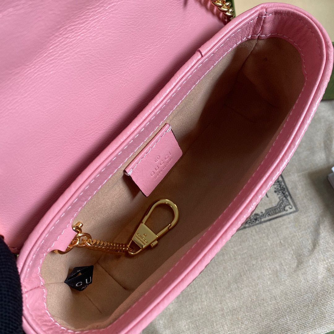 Gucci GG Marmont super mini bag 574969 Wine&Pink
