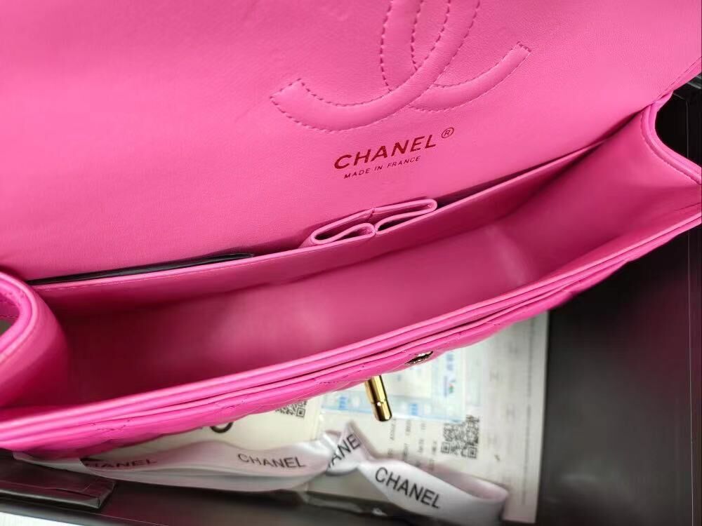 Chanel Shoulder Flap Bag Original Sheepskin leather A1112 Pink