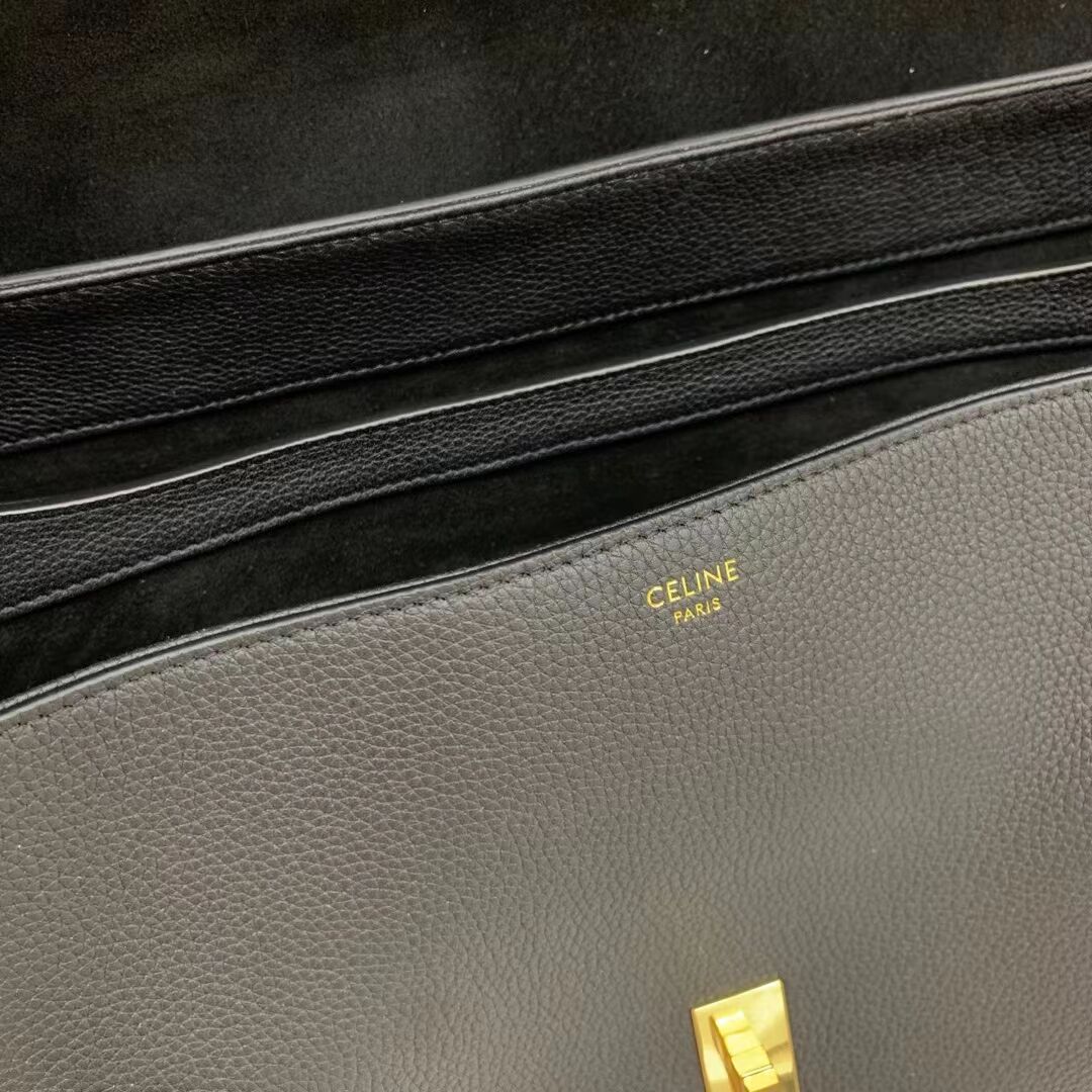 Celine MEDIUM SOFT 16 BAG IN SMOOTH CALFSKIN CR94043 black