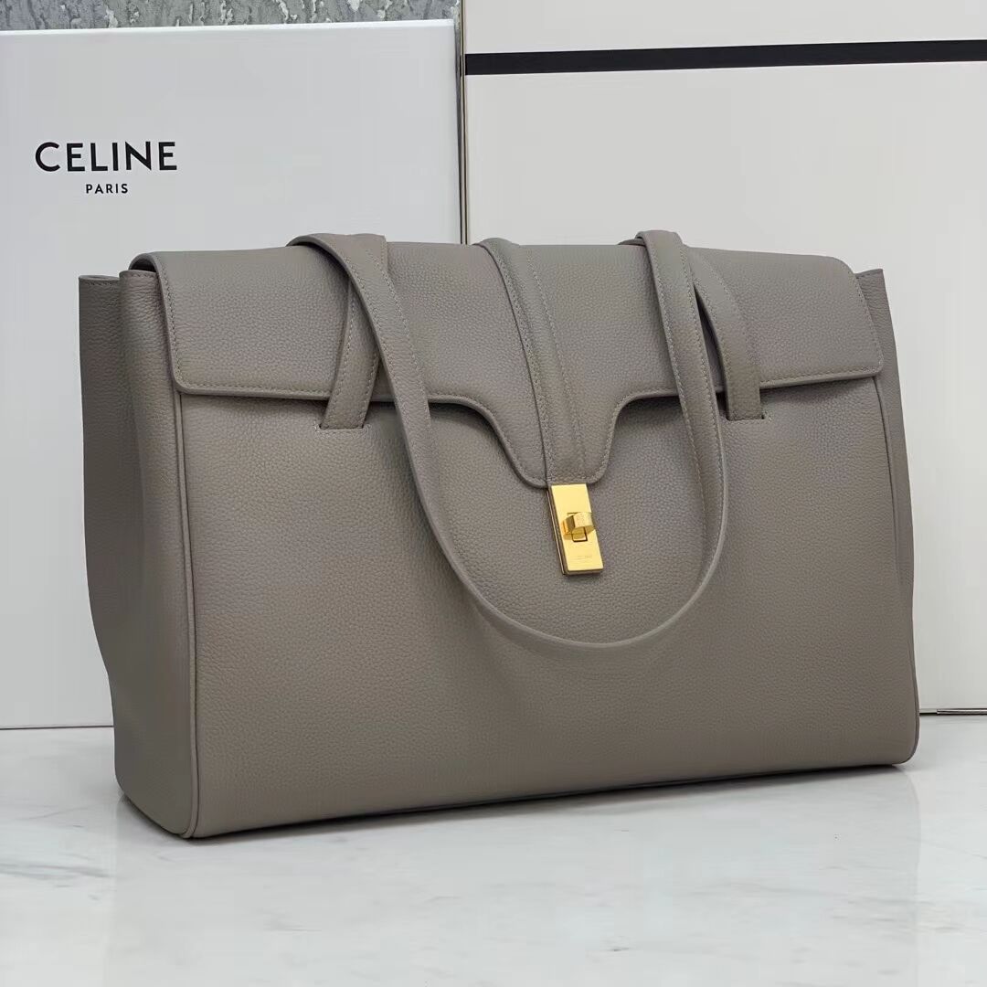 Celine MEDIUM SOFT 16 BAG IN SMOOTH CALFSKIN CR94043 grey